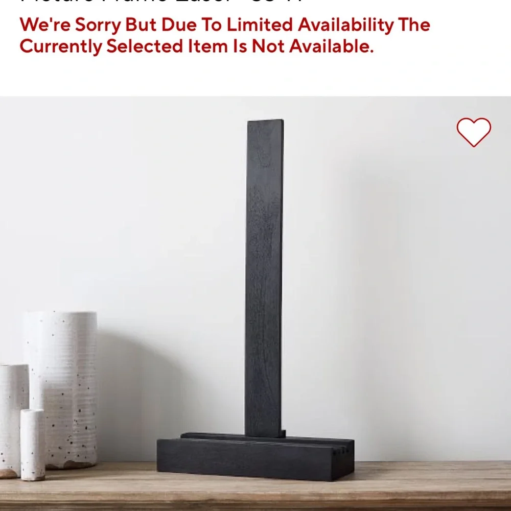 POTTERY BARN BLACK WOOD EASEL